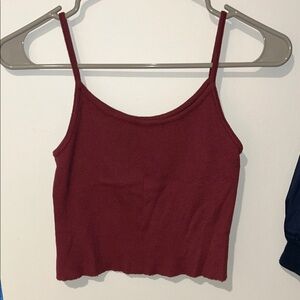Brandy Melville Bordeaux Red Crop Top